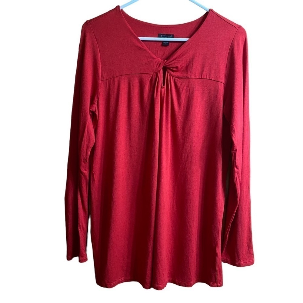 J Jill Wearever Collection Red Flowy top Size Small